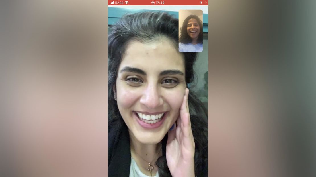 Loujain al-Hathloul and her sister Lina al-Hathloul, who has been a driving force behind an international campaign for Loujain's freedom, speak on video chat for the first time since her release from prison.