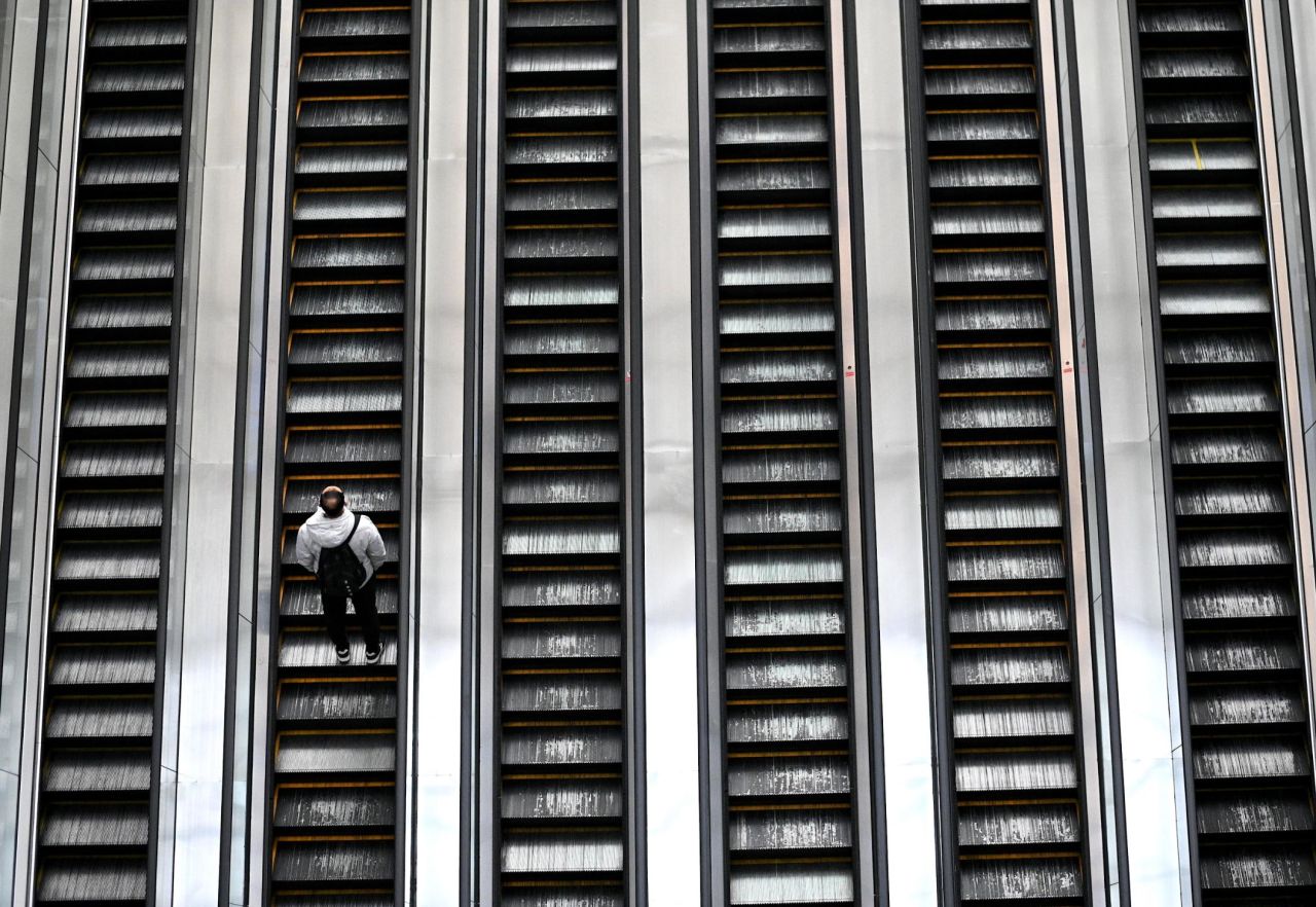 A passenger arrives at the Beijing West railway station on February 8.