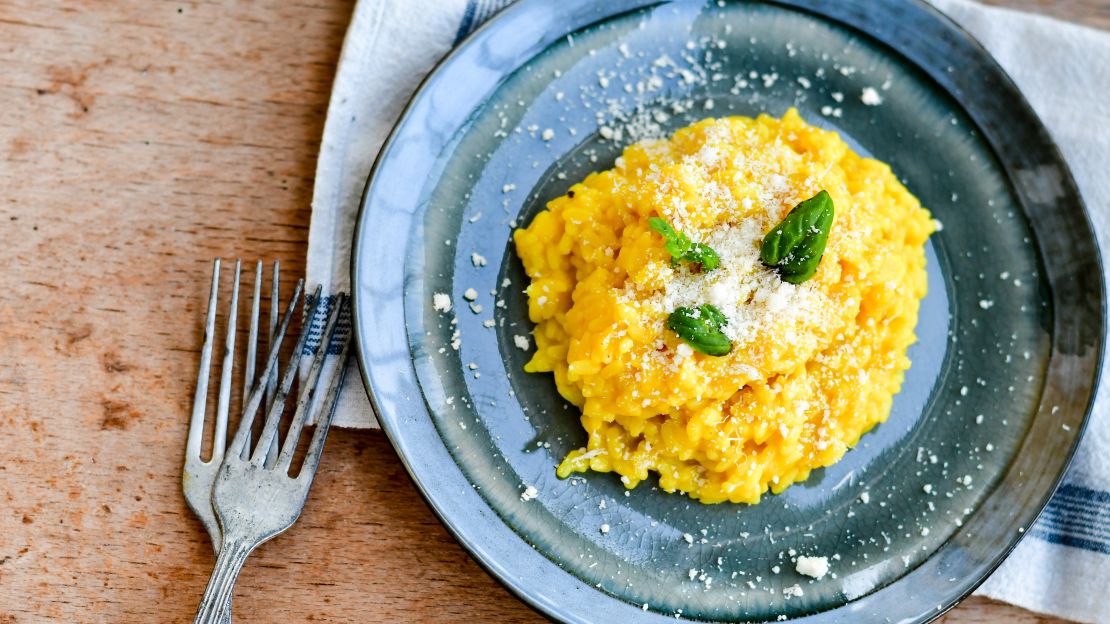 Saffron gives Risotto alla Milanese its golden glow.