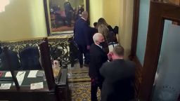 Previously unreleased footage presented on the second day of the impeachment trial shows just how close rioters got to members of Congress and Vice President Mike Pence on January 6.