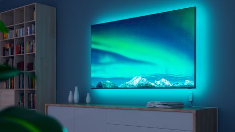 Pcitured here is the Nanoleaf Essentials Lightstrip, which can connect using Thread.