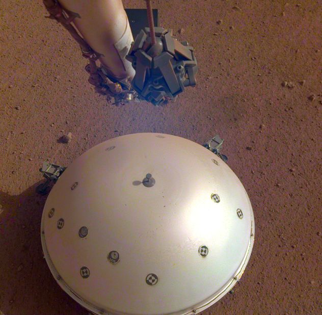 InSight's seismometer recorded a "marsquake" for the first time in April 2019.