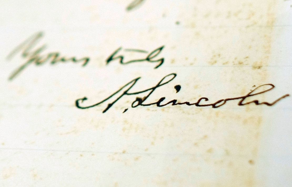 lincoln signature 1863