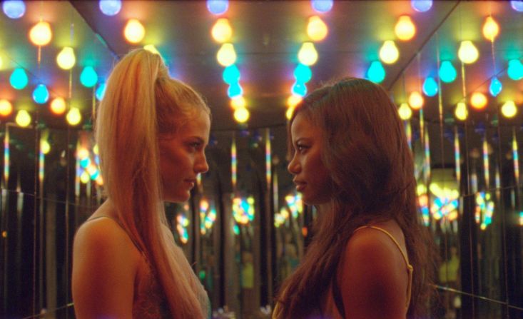<strong>"Zola" (directed by Janicza Bravo) -- </strong>A film based on a viral Twitter thread, "Zola" tells the story of Detroit waitress Zola (Taylour Paige, pictured right) and customer Stefani (Riley Keough, pictured left) over a wild weekend in Florida. The internet was well acquainted with the duo's stranger-than-fiction story by the time it premiered at Sundance in 2020, but audiences are still holding out on a proper release -- <a href="index.php?page=&url=https%3A%2F%2Fpress.a24films.com%2Ffilms%2Fzola" target="_blank" target="_blank">now scheduled for June</a>.