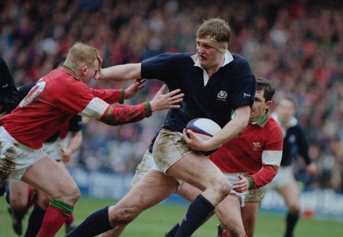 Weir, here playing for Scotland in 1995, is determined to fight MND.  