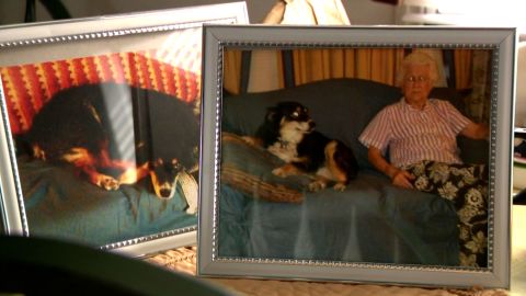 Lulu and her now caretaker Martha Burton.
