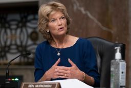 Republican Sen. Lisa Murkowski of Alaska asks a question at a Senate hearing in September.