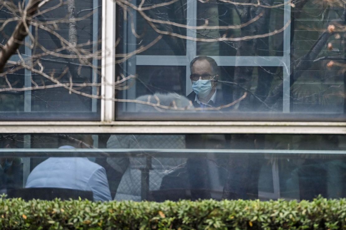 Peter Ben Embarek, a member of the WHO team, at the Hubei Center for Animal Disease Control and Prevention in Wuhan on February 2, 2021. 