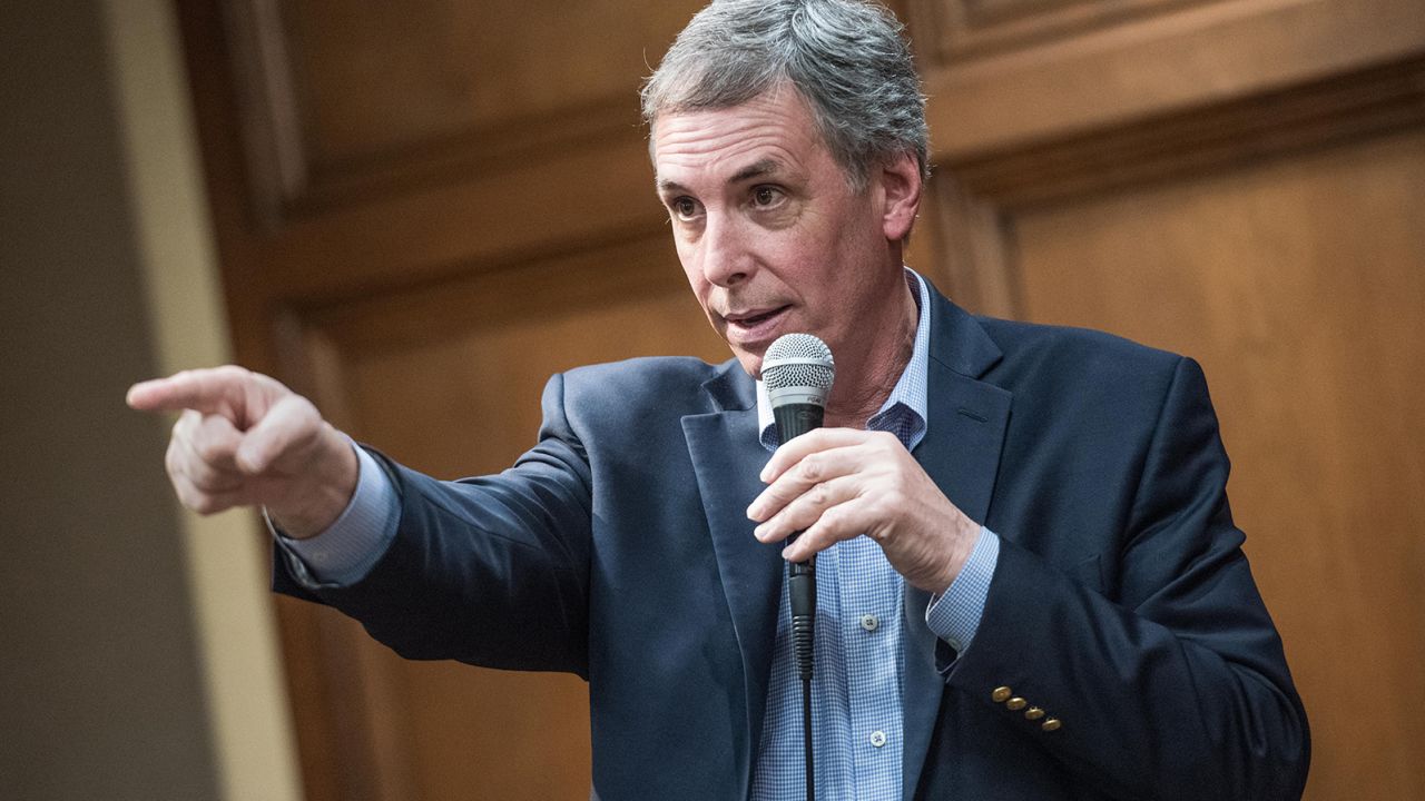 Rep. Tom Rice speaks at a town hall meeting at the Florence County Library on in 2017 in Florence, South Carolina.