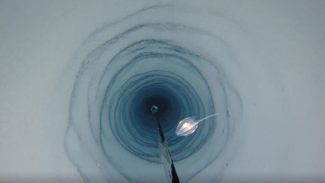 Researchers drill boreholes and lower down cameras to observe what's happening below the huge mass of ice.