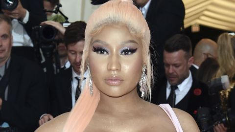 Nicki Minaj, pictured here at the Metropolitan Museum of Art's Costume Institute benefit gala in New York in May 2019. Police said that the rapper's father died in a hit-and-run accident over the weekend.