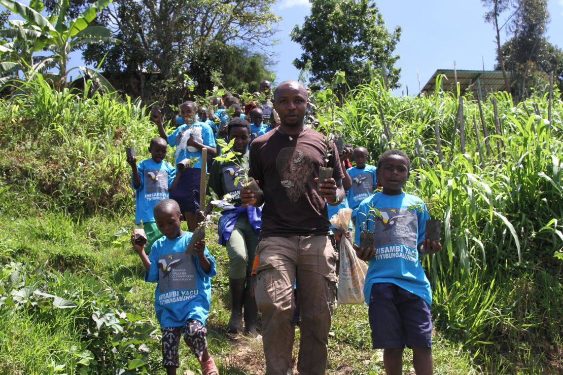 Olivier Nsengimana works with young Rwandans to inspire a love of nature.