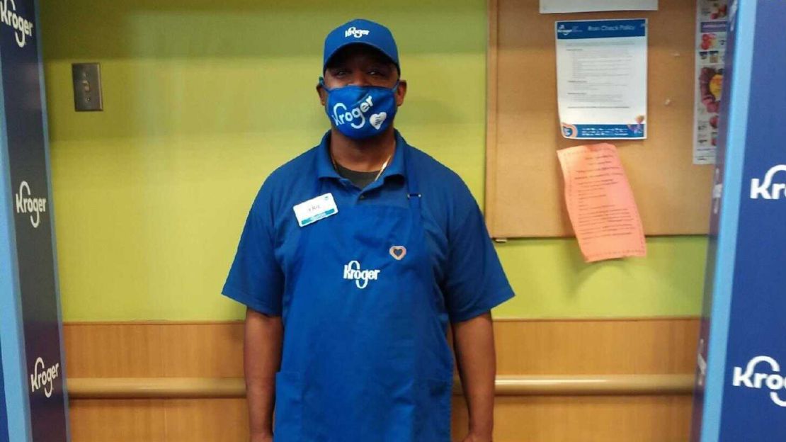 Eric Nelson, a Kroger worker in Cincinnati, Ohio, says he's worried about catching the coronavirus at work and is frustrated Ohio has not yet made grocery workers eligible to recieve the vaccine.