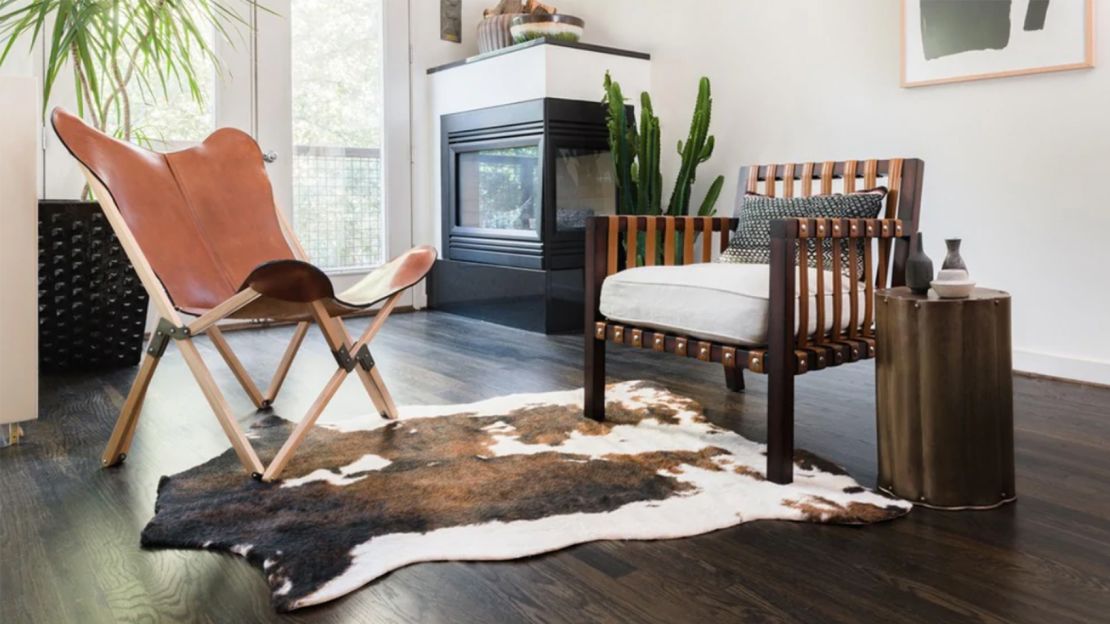 Alexander Home Yosemite Faux Cowhide Area Rug