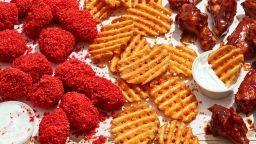 Cosmic Wings Applebee's Cheetos Wings Waffle Fries