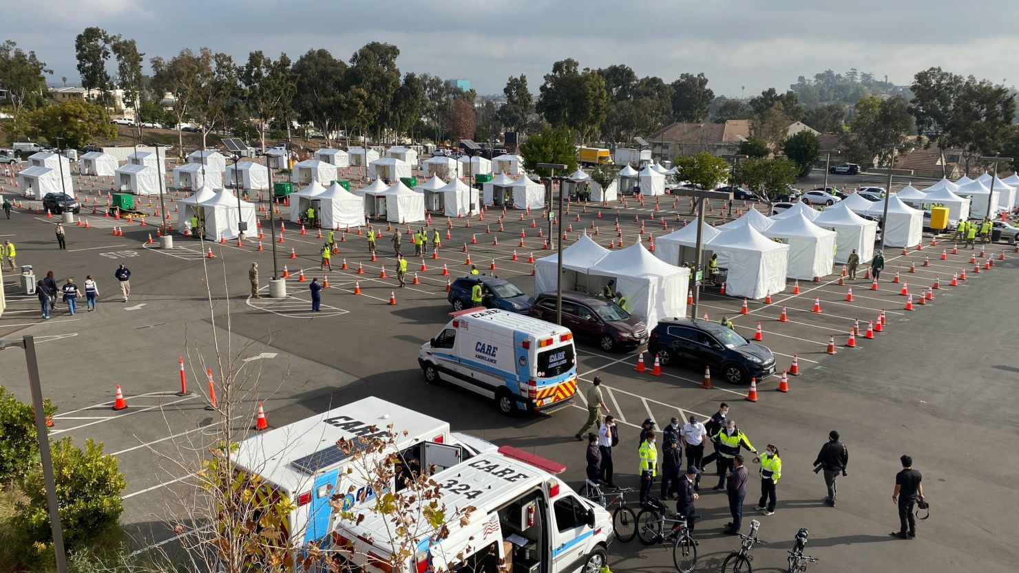 Mass Covid-19 vaccination site at Cal State L.A. 