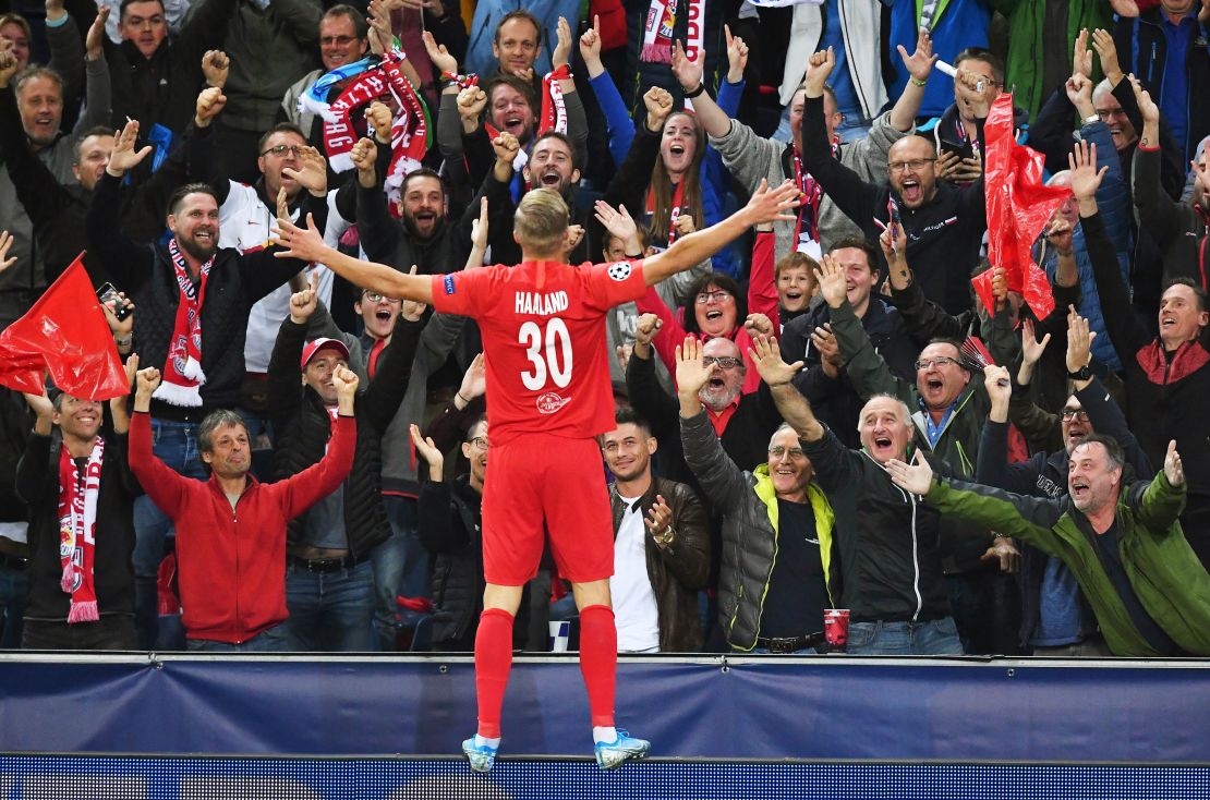 Erling Haland burst onto the Champions League scene with RB Salzburg.