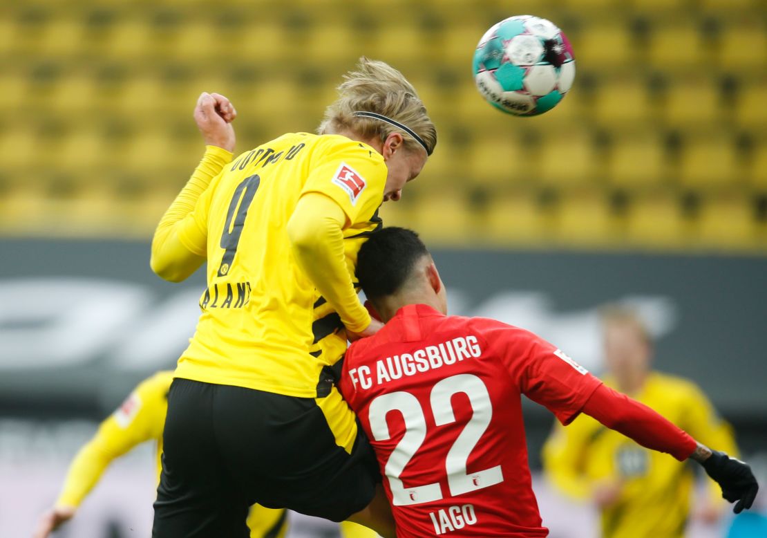 Few defenders can cope with Erling Haaland's size and strength.