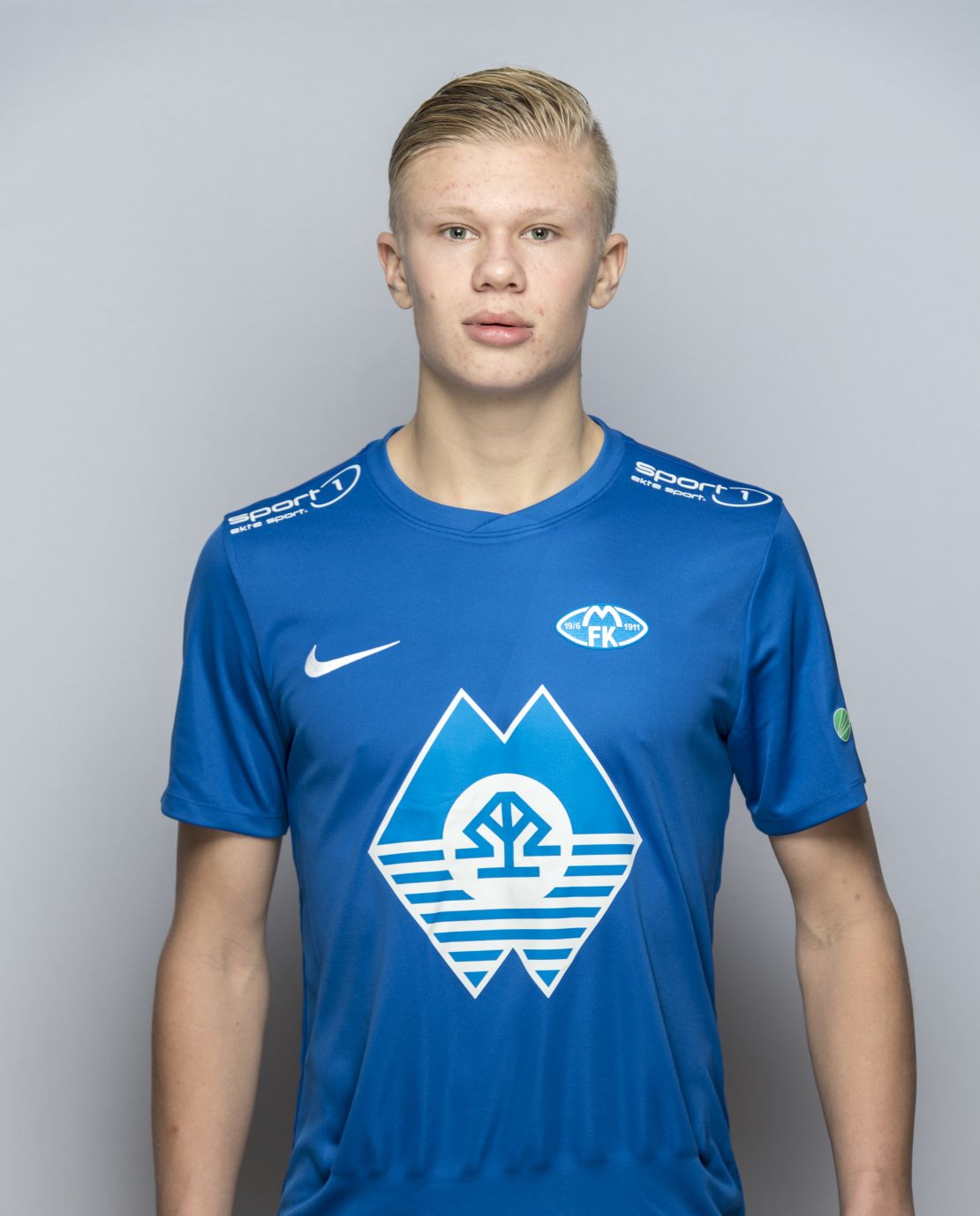The baby-faced Haaland in his first season at Molde.