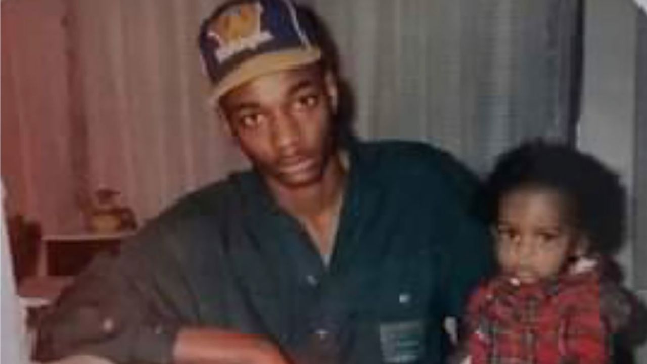 Bernard Howard in 1994. He was 17 years old, and is pictured here with his son.