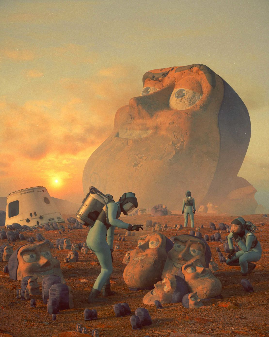 Beeple's art often plays with pop culture icons in grotesque and unexpected ways.