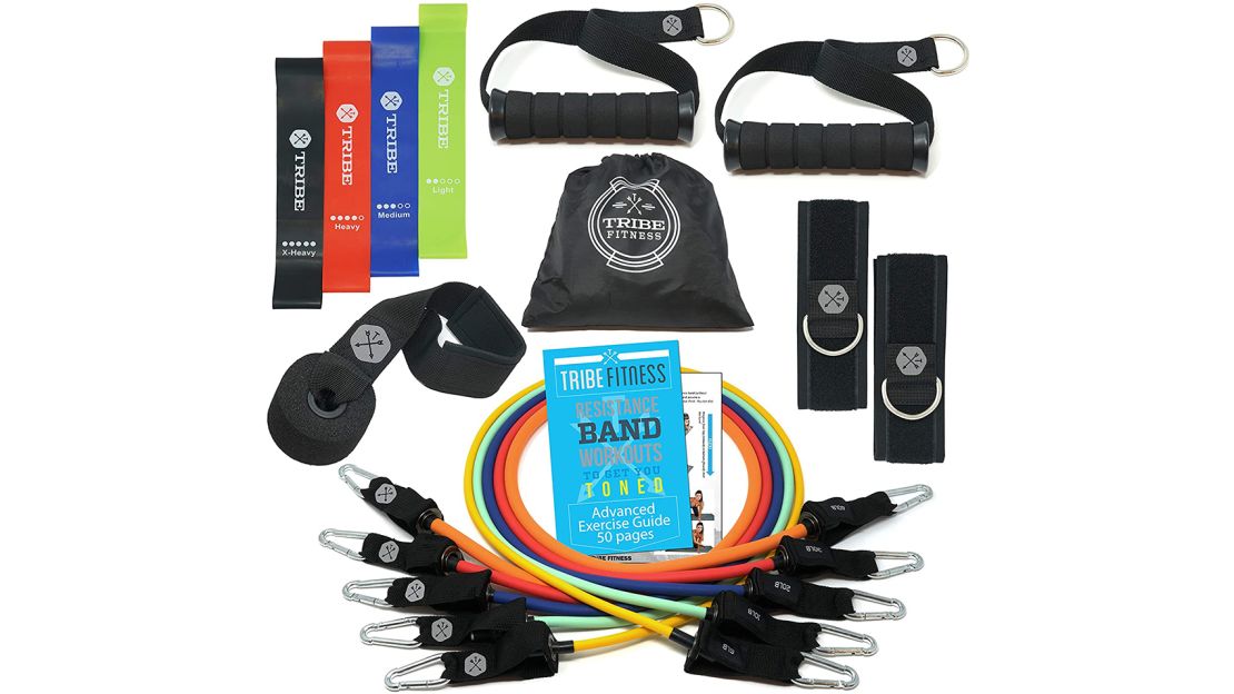 Tribe Resistance Bands Set Bundled With Loop Bands 