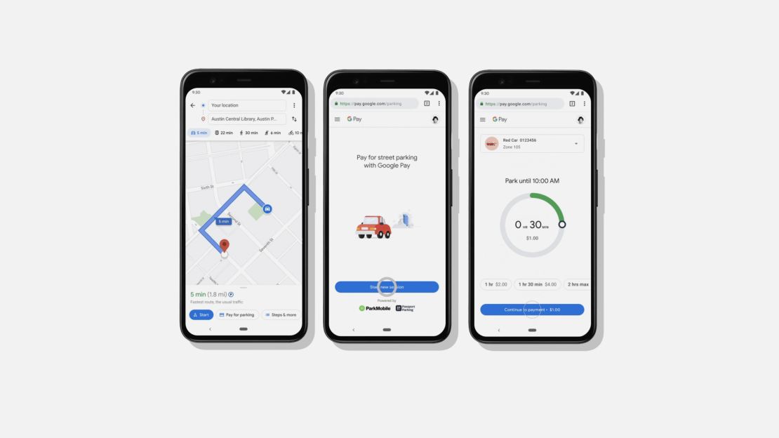 New features in Google Maps will let users pay for parking and public transit right from the app.