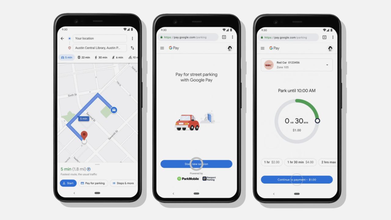 New features in Google Maps will let users pay for parking and public transit right from the app.