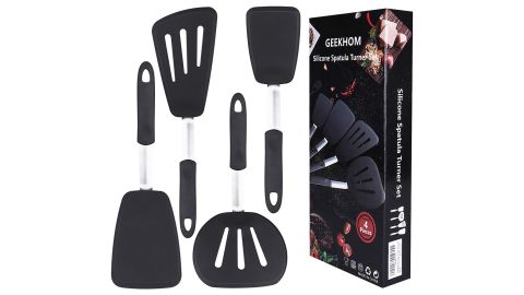 Geekhom Silicone Spatula Set for Nonstick Cookware