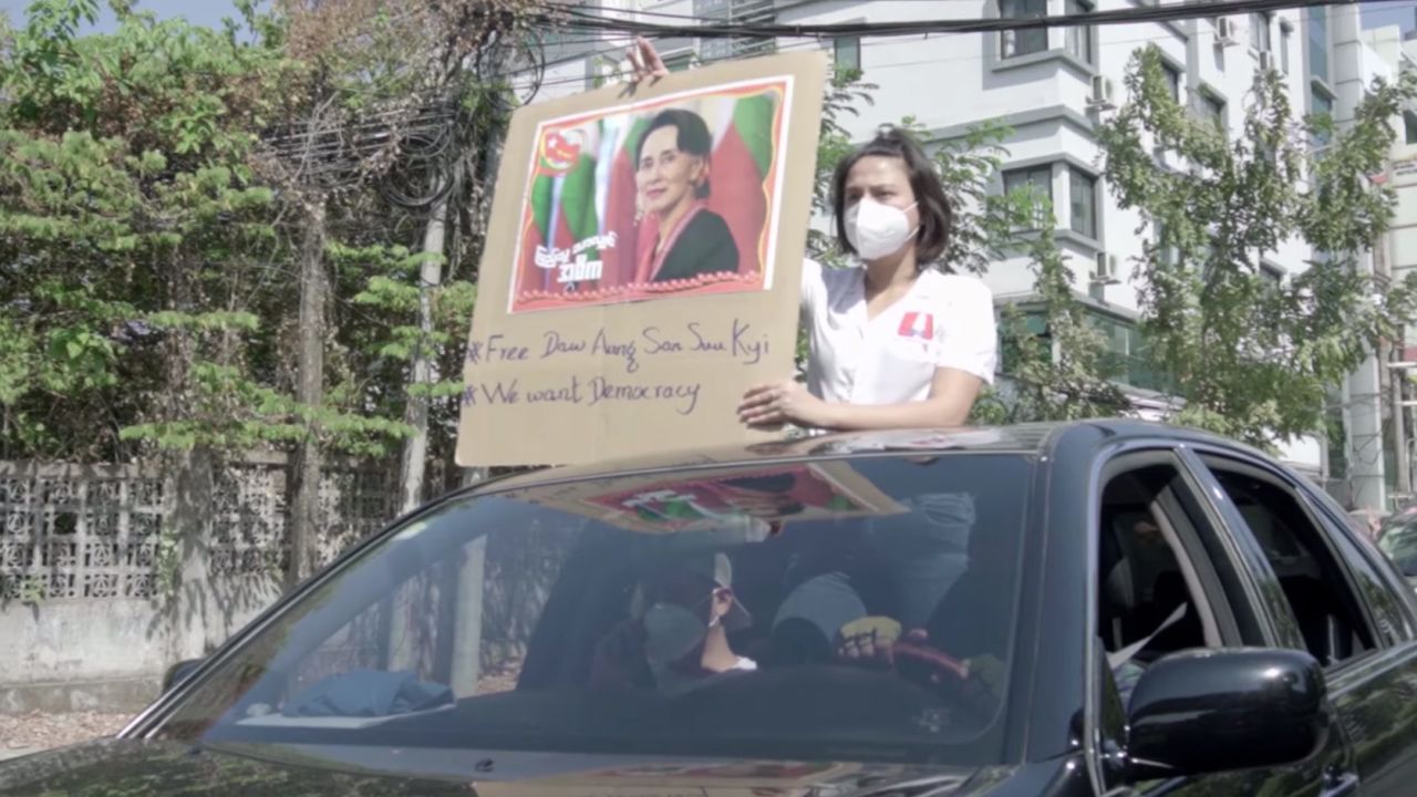Paing Phyo Thu has gone into hiding with her husband Na Gyi after a warrant for his arrest was issued.