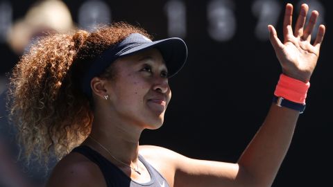 Osaka celebrates beating Williams.