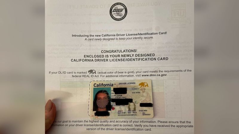 lost california id card