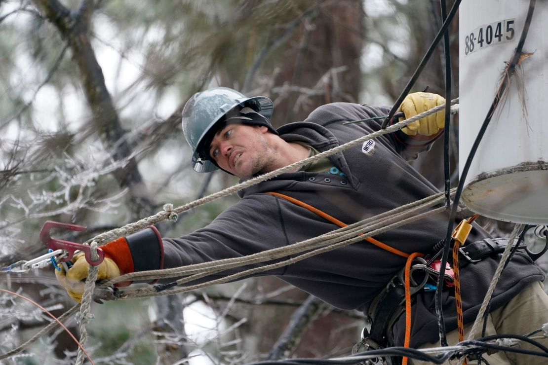 Repairs are on as thousands of customers are still without power in Mississippi after an ice storm.