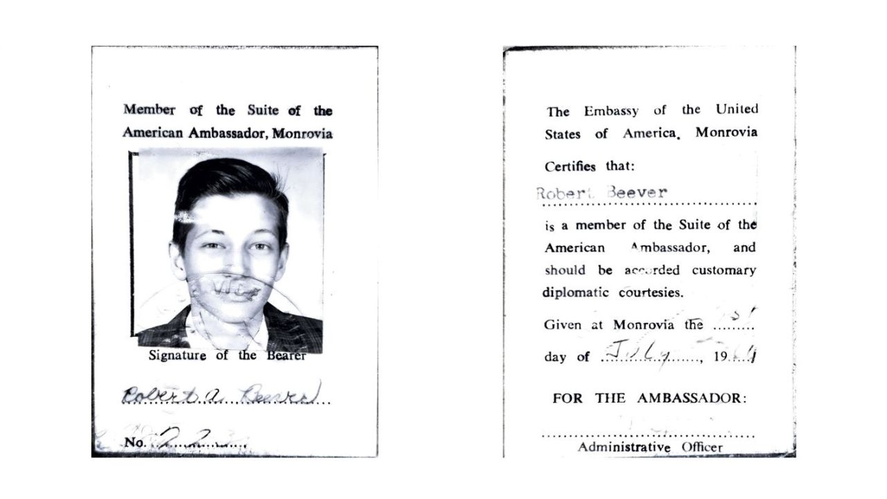 Beever was 15 when he first started writing to Kuparinen. Here's his Liberia ID card from the time.