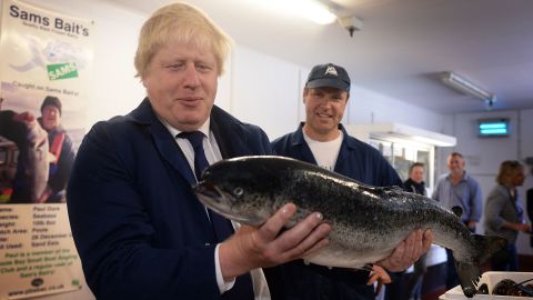 Boris Johnson's visit to a fish processing plant in the English county of Suffolk was a key event in his campaign for Brexit.