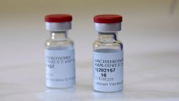 Johnson & Johnson vaccine vials against the COVID-19 coronavirus are seen at the Klerksdorp Hospital as South Africa proceeds with its inoculation campaign on February 18, 2021. (Photo by Phill Magakoe / AFP) (Photo by PHILL MAGAKOE/AFP via Getty Images)
