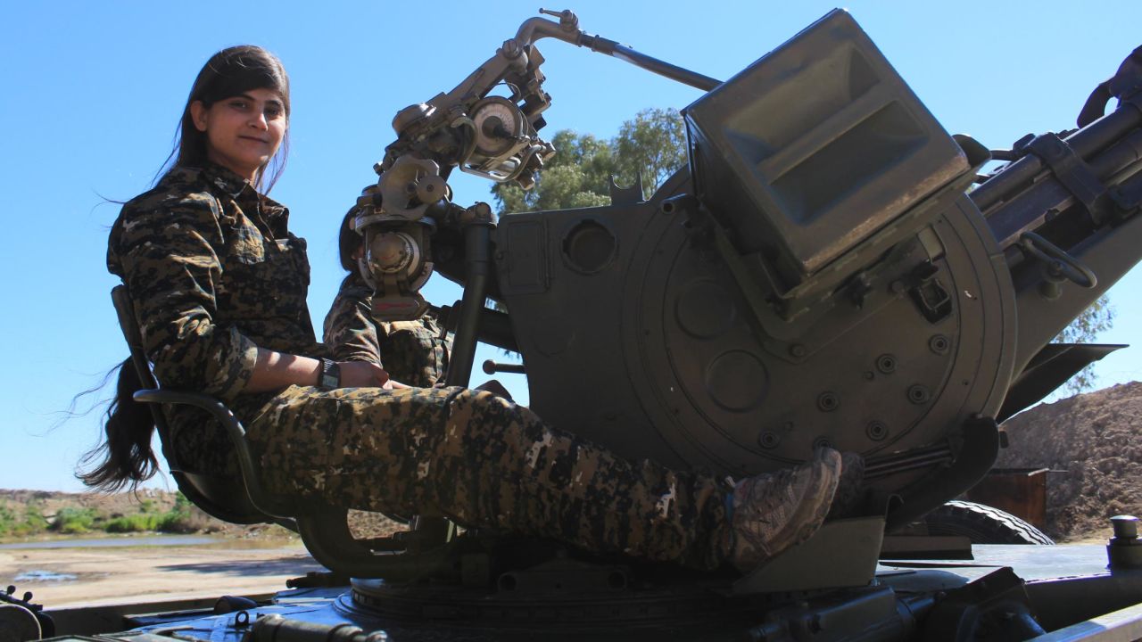 Member of Women's Protection Units during the fight against ISIS