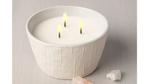 Hearth & Hand With Magnolia 23oz Salt 3-Wick Large Textured Ceramic Candle