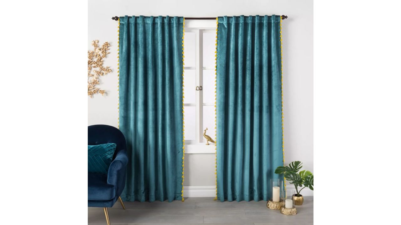Opalhouse Velvet Curtain Panel With Tassels