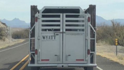 A trailer with "WYATT" written on the back reminded Sandy Tolan and his wife, Andrea Portes, of why they were driving across the United States.