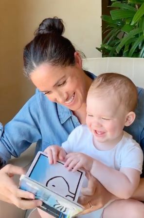 Meghan celebrates her son's first birthday with a reading of the children's book "Duck! Rabbit!" in May 2020. <a href="index.php?page=&url=https%3A%2F%2Fedition.cnn.com%2F2020%2F05%2F06%2Fuk%2Fharry-meghan-archie-birthday-scli-gbr-intl%2Findex.html" target="_blank">In a video posted online</a> -- and filmed by her husband -- Meghan read to Archie from the popular book and encouraged fans to donate to a number of causes aimed at helping young people.