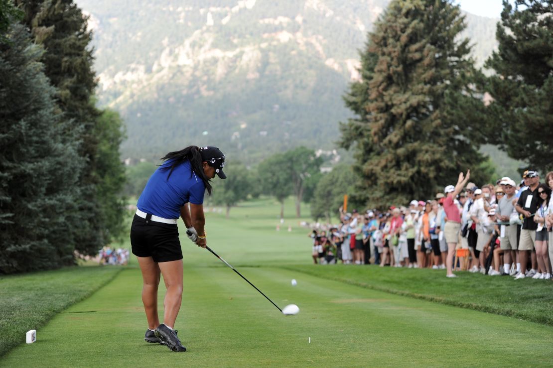 Kang, who was an amateur at the time, hits a tee shot on the first hole during the first round of the 2011 U.S. Women's Open.
