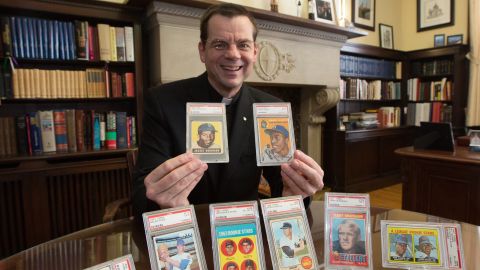 Father John Ubel is auctioning off his 50 most valuable baseball cards