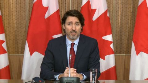 Prime Minister Justin Trudeau speaks during a news conference on February 19.