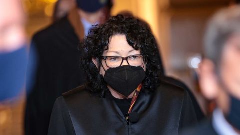 Supreme Court Justice Sonia Sotomayor arrives to the inauguration of President Joe Biden on January 20, 2021 in Washington, DC.  