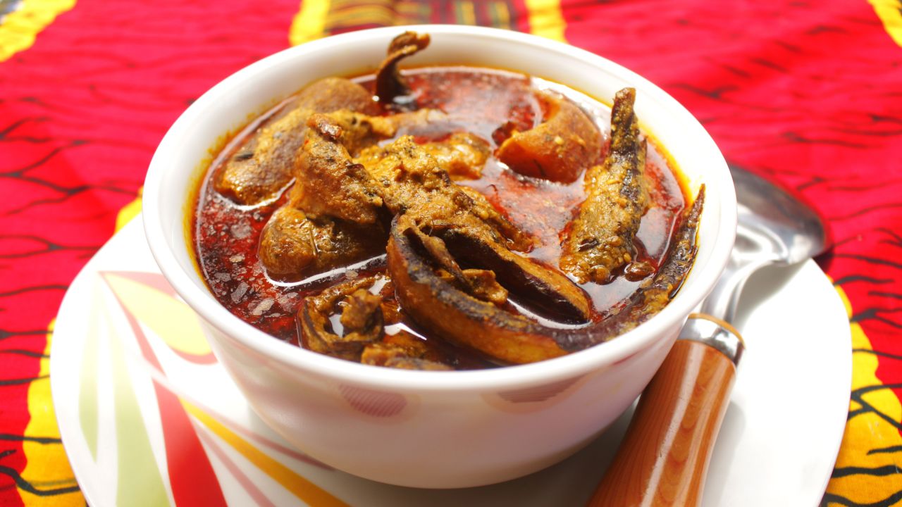 <strong>Banga | Nigeria:</strong> We'll start our world tour of the tastiest soups with banga. It hails from West Africa's largest nation, Nigeria. Fruits from the oil palm tree flavor the soup, which also features fresh catfish, beef and dried seafood. Click through the gallery for photos of 19 more mouthwatering soups from around the world:
