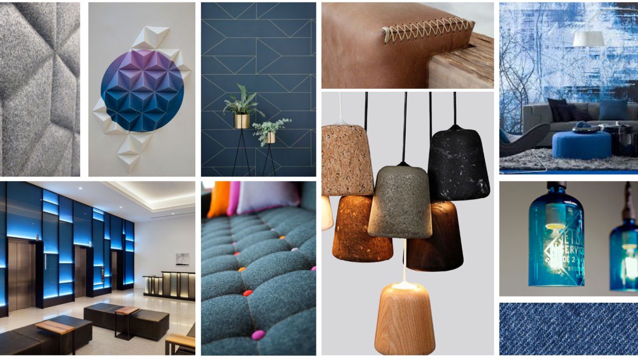 This mood board from Acumen Design Associates provided inspiration for JetBlue's Mint cabin.