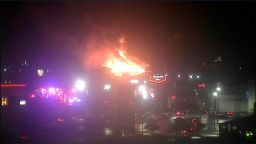 Flames engulf a Hilton Garden Inn in Killeen, Texas Friday