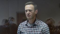 Alexey Navalny on trial in Moscow, Russia on February 20