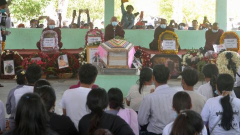 Mya Thweh Thweh Khine's funeral in Naypyidaw on February 21.
